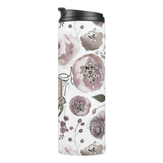 Floral Monogramm Thermosbecher (Nach rechts gedreht)