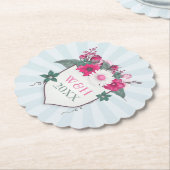 Floral-Monogramm Untersetzer (angewinkelt)