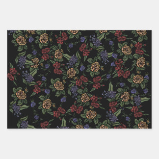 Floral Moody Geschenkpapier Set