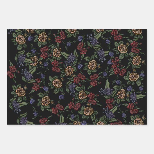 Floral Moody Geschenkpapier Set (Vorderseite 2)