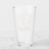 Floral Moon Pink Baby Shower Glas (Rückseite)