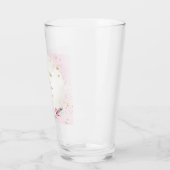 Floral Moon Pink Baby Shower Glas (Links)
