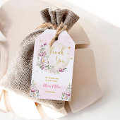 Floral Moon Pink Babydusche Danke Geschenkanhänger