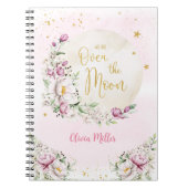 Floral Moon Pink Notizblock (Vorderseite)