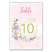 Floral Moon Pink Tischnummer (Rückseite)