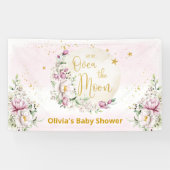 Floral Moon Pink Willkommen Banner (Horizontal)