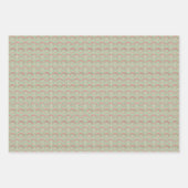 Floral Morris Michaelmas Daisy Blue Red Blume Geschenkpapier Set (Vorderseite 3)