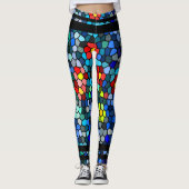 Floral Mosaic Tiles Leggings (Vorderseite)