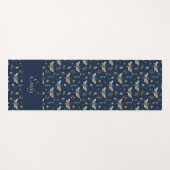 Floral Moth Butterfly Pattern Yoga Mat Yogamatte (Vorderseite (Horizontal))