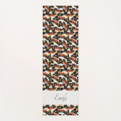 Floral Moth Butterfly Pattern Yoga Mat Yogamatte (Vorderseite)