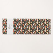 Floral Moth Butterfly Pattern Yoga Mat Yogamatte (Vorderseite (Horizontal))