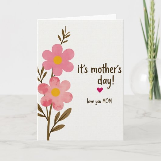 Floral Mothers Day Message Card Karte (Vorderseite)