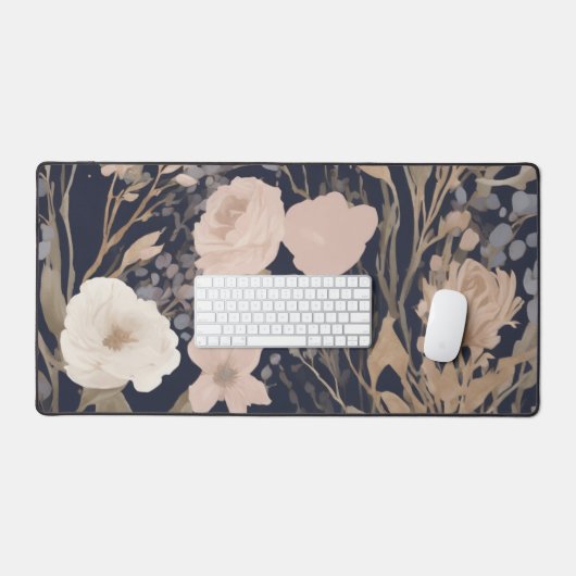 Floral Motif Desk Mat Schreibtischunterlage (Tastatur & Maus)