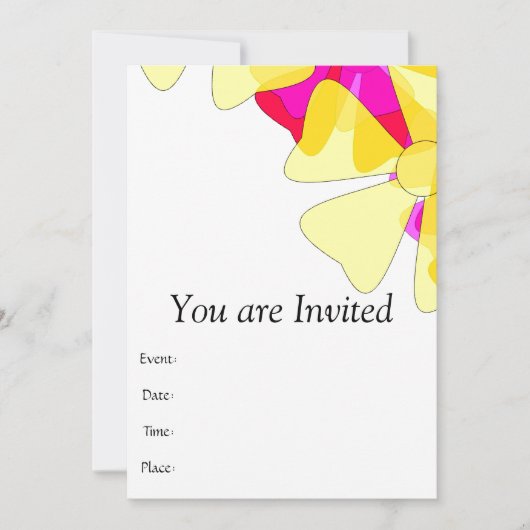 Floral Motif Einladung (Vorderseite)