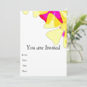 Floral Motif Einladung (Stehend Vorderseite)
