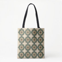 Floral Motif Tote Tasche