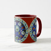 Floral Motif Tulip Iznik Türkisches Muster Kaffee Tasse (VorderseiteRechts)