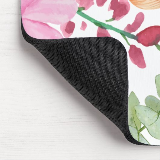 Floral Mouse Pad | ästhetisches Desk-Zubehör Mousepad (Ecke)