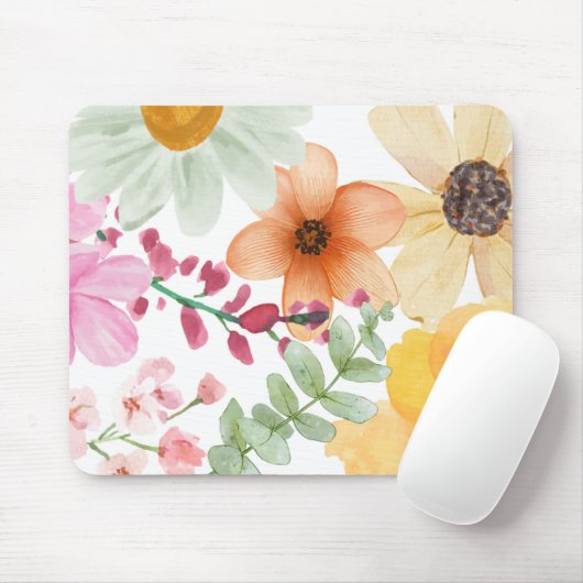 Floral Mouse Pad | ästhetisches Desk-Zubehör Mousepad (Mit Mouse)