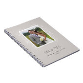 Floral Mr. & Mrs. Journal - Taupe Notizblock (Rechte Seite)