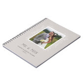 Floral Mr. & Mrs. Journal - Taupe Notizblock (Linke Seite)