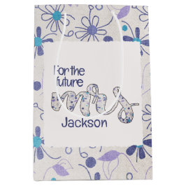 Floral Mrs. Brautparty Mittlere Geschenktüte