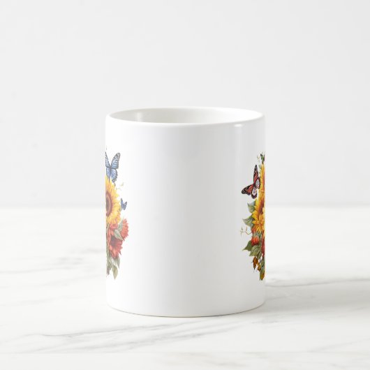 Floral Mug, Sunflower mug Kaffeetasse (Mittel)