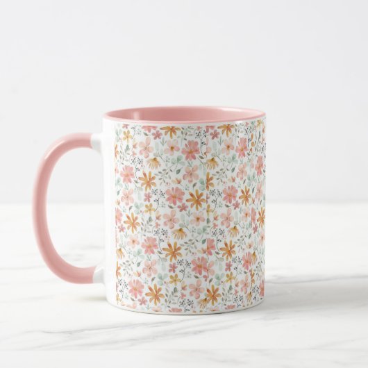 Floral mug tasse (Links)
