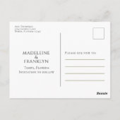 Floral Multi Foto Collage Kalligraphie Magnolia Postkarte (Rückseite)