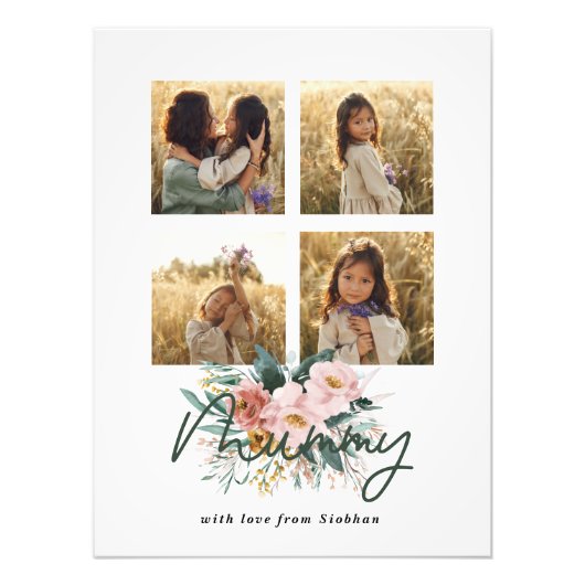 floral Mummy Multi-Foto elegant stilvoll Fotodruck (Vorne)