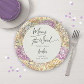 Floral Mum's the Word Surprise Baby Shower Pappteller