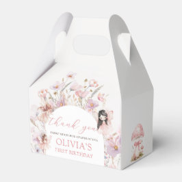 Floral Mushroom Fairy Birthday Favor Box Geschenkschachtel