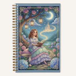 Floral Mushroom & Glowing Storybook Castle Journal Notizblock