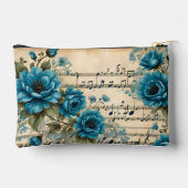 Floral Musical themed Accessory Pouch Zubehörtasche (Rückseite)