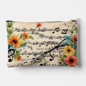 Floral Musical themed Zubehörtasche (Rückseite)