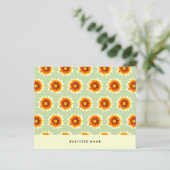 Floral Mustard Yellow Small Business Order Insert (Stehend Vorderseite)