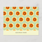 Floral Mustard Yellow Small Business Order Insert (Vorderseite)