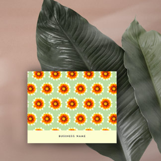 Floral Mustard Yellow Small Business Order Insert