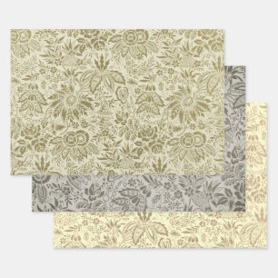 Floral Muster Antique Damask Paisley Geschenkpapier Set