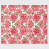 Floral Muster Begonia Blume Geschenkpapier (Flach)