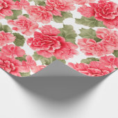 Floral Muster Begonia Blume Geschenkpapier (Ecke)