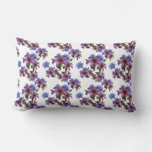 Floral Muster Lumbar Pillow Lendenkissen