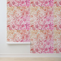 Floral Muster Retro Orange Pink