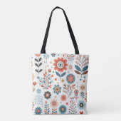 Floral Muster Tote Bag - Stilvolles Design Tasche (Rückseite)