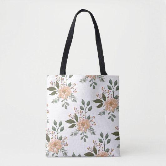 Floral Muster Tote Bag Tasche (Vorderseite)