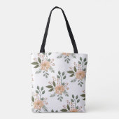 Floral Muster Tote Bag Tasche (Rückseite)