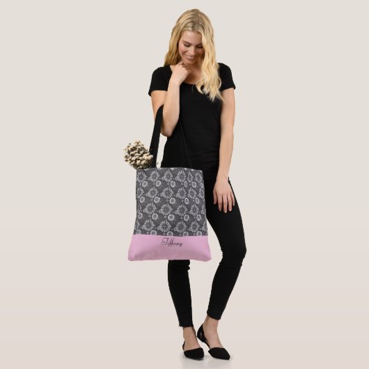 Floral Muster Tote Bag Tasche (Am Model)