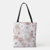 Floral Muster Tote Bag Tasche (Rückseite)