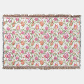 Floral Muster Tulip Blume Decke (Vorderseite)