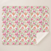 Floral Muster Tulip Blume Sherpadecke (Vorderseite (Horizontal))